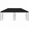 Paviljonas su šoninėmis sienelėmis 6 x 3 m Juoda