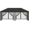 Paviljonas su šoninėmis sienelėmis 6 x 3 m Antracito