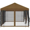 Paviljonas su šoninėmis sienelėmis 6 x 3 m Taupe