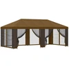 Paviljonas su šoninėmis sienelėmis 6 x 3 m Taupe