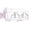 Sodo pavėsinė su šoninėmis sienelėmis 6 x 3 m Taupe
