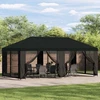 Paviljonas su šoninėmis sienelėmis 6 x 3 m Juoda