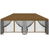 Paviljonas su šoninėmis sienelėmis 6 x 3 m Taupe