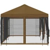 Paviljonas su šoninėmis sienelėmis 6 x 3 m Taupe