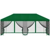 Paviljonas su šoninėmis sienelėmis 6 x 3 m Žalia