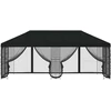 Paviljonas su šoninėmis sienelėmis 6 x 3 m Juoda