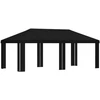 Paviljono uždanga 6 x 3 m Juoda Poliesteris 190 gsm