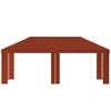 Paviljono uždanga 6 x 3 m Terakotos Poliesteris 190 gsm