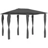 Pavėsinė su stulpų uždangalais, antracito, 3x4x2,6m, 160g/m²