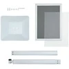 Pedestalo plakato stovas Sidabro 32,5 x 27 x 126 cm