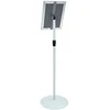 Pedestalo plakato stovas Sidabro 33 x 33 x 123 cm