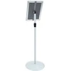 Pedestalo plakato stovas Sidabro 33 x 33 x 126 cm