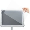 Pedestalo plakato stovas Sidabro 33 x 33 x 126 cm