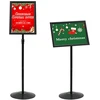 Pedestalo plakato stovas a3 PVC ir Plienas Juoda
