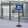 Pedestalo plakato stovas a4 PVC ir Plienas Juoda