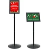 Pedestalo plakato stovas a4 PVC ir Plienas Juoda