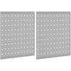 Įrankių sienelė 2 pcs Pilka 100 x 1 x 60 cm