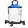 Pelenų siurblys su HEPA filtru, nerūdijantis plienas, 1200W