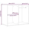 persirengimo spintelė Old Wood 80x40x65 cm Engineered Wood