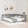 Knygų spinta lova su saugykla Pilka sonoma ąžuolo 180 x 200 cm