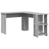 Kampinis rašomasis stalas Pilkas Sonoma 140 x 113,5 x 75 cm