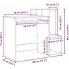 Stalas Betono pilka 106 x 41 x 88.5 cm Apdirbta mediena