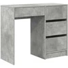 Stalas Betono pilka 90 x 37.5 x 75 cm Apdirbta mediena