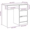 Stalas Pilkas Sonoma Apdirbta mediena 90 x 37.5 x 75 cm