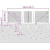Suvirintas vielinis tvoras su smailiais galais 10 x 0,5 m Pilka