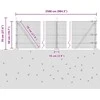 Suvirinta vielos tvora su betono baze 25 x 0,5 m Pilka