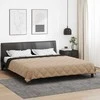 Pilna metų antklodė Juoda ir taupe 200 x 200 cm Mikropluoštas