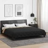 Pilna metų antklodė Juoda ir taupe 240 x 260 cm Mikropluoštas