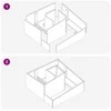 Sodo vazonas Balta 80 x 80 x 50 cm Šaltai valcuotas plienas