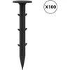 Žemės kuolai 100 pcs Juoda Ø3 x 11 cm Plastmasė