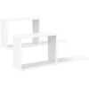 Plaukiojančios lentynos 2 pcs Balta 80 x 15 x 30 cm