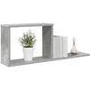 Plaukiojančios lentynos 2 pcs Betono pilka 80 x 15 x 30 cm
