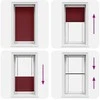 Plisuota žaliuze Bordo raudona 75x150 cm Audinio plotis 74,4 cm