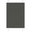 Plisuota žaliuze juoda 100x150 cm audinio plotis 99,4 cm
