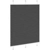 Plisuota žaliuze juoda 105x100 cm audinio plotis 104,4 cm