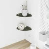 Plūduriuojanti lentyna 2 pcs Alyvuogių žalia 15 x 15 x 2 cm
