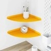 Plūduriuojanti lentyna 2 pcs Garučių geltona 30 x 30 x 2 cm