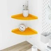 Plūduriuojanti lentyna 2 pcs Garučių geltona 24 x 24 x 2 cm