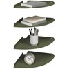 Plūduriuojanti lentyna 4 pcs Alyvuogių žalia 30 x 30 x 2 cm