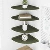 Plūduriuojanti lentyna 4 pcs Alyvuogių žalia 30 x 30 x 2 cm