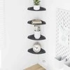 Plūduriuojanti lentyna 4 pcs Antracitas 15 x 15 x 2 cm