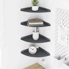 Plūduriuojanti lentyna 4 pcs Antracitas 24 x 24 x 2,3 cm