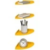 Plūduriuojanti lentyna 4 pcs Garučių geltona 18 x 18 x 2 cm