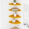 Plūduriuojanti lentyna 4 pcs Garučių geltona 24 x 24 x 2 cm