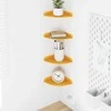 Plūduriuojanti lentyna 4 pcs Garučių geltona 15 x 15 x 2 cm