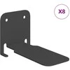 Plūduriuojanti lentyna 8 pcs Juodas 6 x 10,8 x 6,6 cm